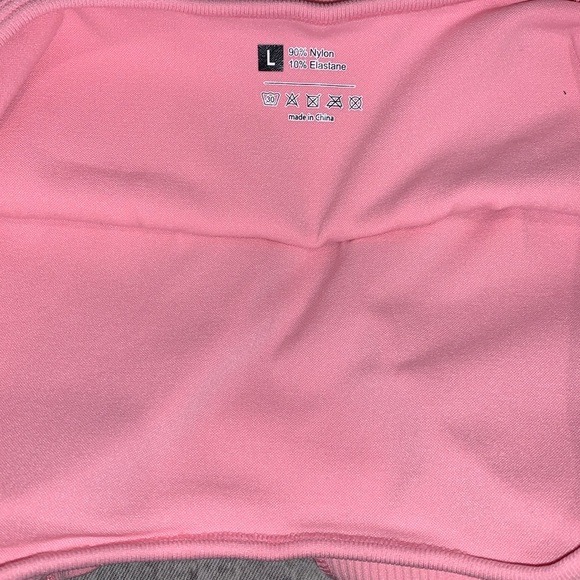 Ortorex Pretty Pink Ribbed Knit Inner Panel Sleeveless One Piece Romper Jumpsuit - Picture 15 of 15